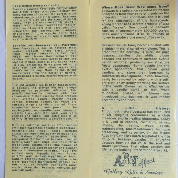 Bees Wax candles, Light Green/Olive, Honeycomb pattern, Hand Rolled, 8" - Picture 3 of 3